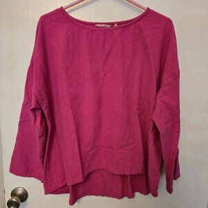 Soft Surroundings pink gauze cotton tunic top NWOT Size XLP